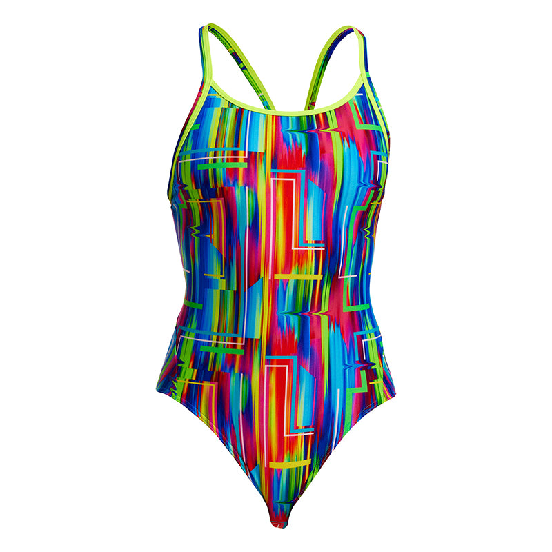 Funkita - The Glitch - Ladies Eco Diamond Back One Piece