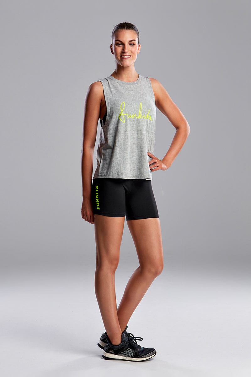 Funkita - Grey Scribble - Ladies Hank The Tank Top