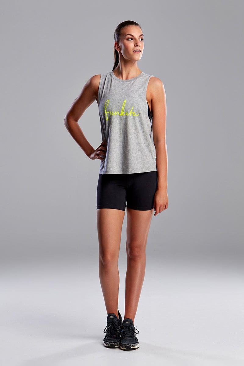 Funkita - Grey Scribble - Ladies Hank The Tank Top