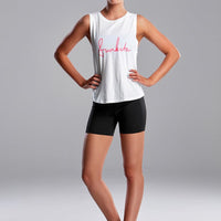 Funkita - White Scribble - Ladies Hank The Tank Top
