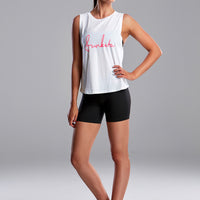 Funkita - White Scribble - Ladies Hank The Tank Top