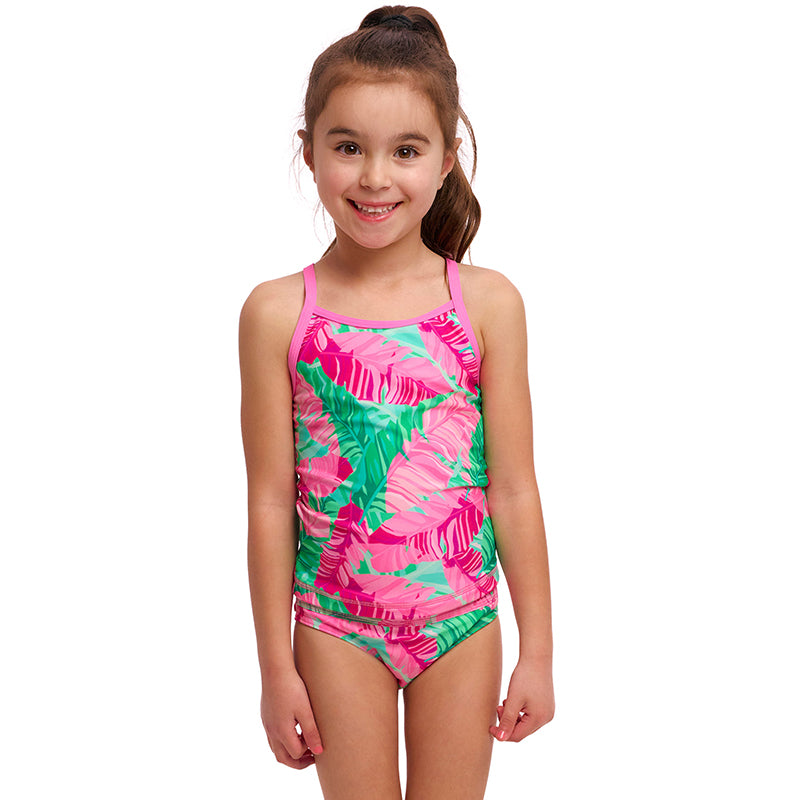 Funkita - Tropic Palm - Toddler Girls Eco Swim Steady Tankini & Brief
