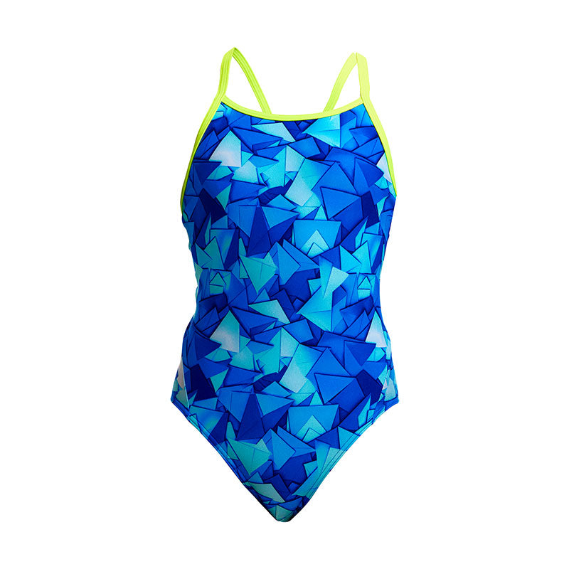 Funkita - Try Blue - Girls Eco Diamond Back One Piece