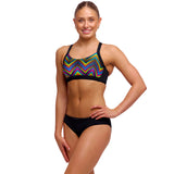 Funkita - Up Down - Ladies Eco Hold Steady Crop Top