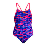 Funkita - Warped Waves - Girls Eco Diamond Back One Piece