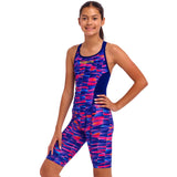 Funkita - Warped Waves - Girls Eco Fast Training One Piece
