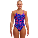 Funkita - Warped Waves - Ladies Eco Diamond Back One Piece