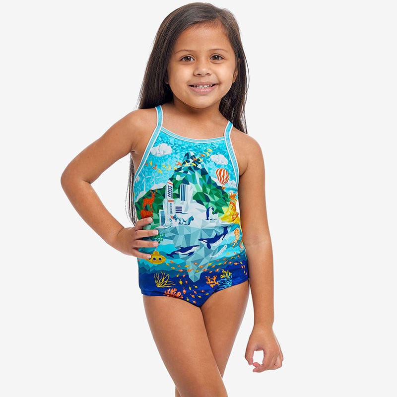 Funkita - Wildermess - Toddler Girls Eco Printed One Piece