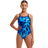 Funkita - You Blued - Girls Eco Diamond Back One Piece