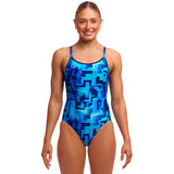 Funkita - You Blued - Ladies Eco Diamond Back One Piece
