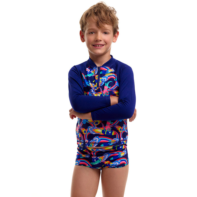 Funky Trunks - Blast Buddies - Toddler Boys Zippy Rash Vest