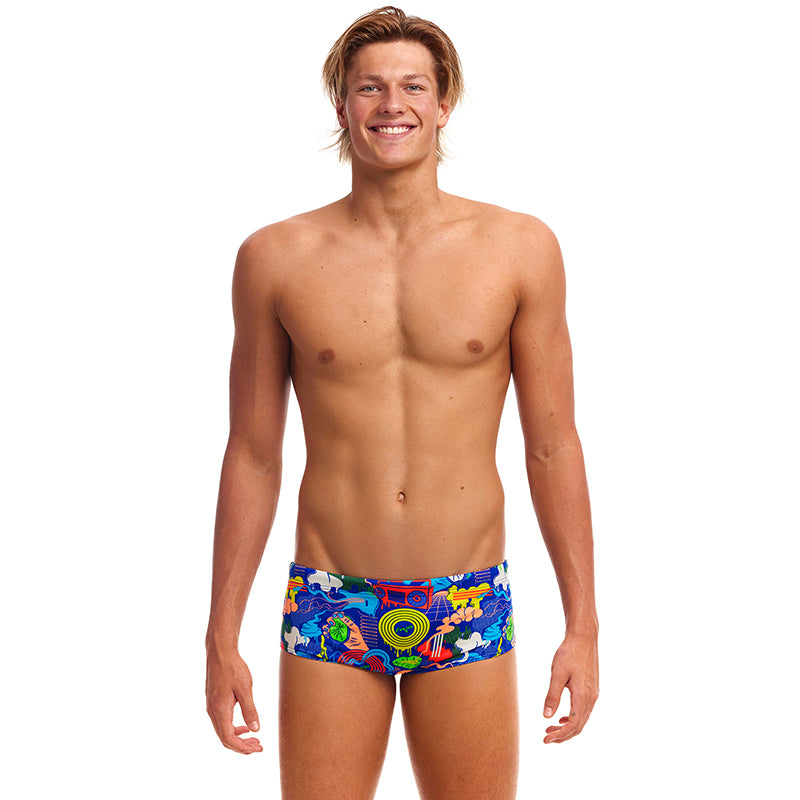 Funky Trunks - Blues Baby - Mens Eco Sidewinder Trunks