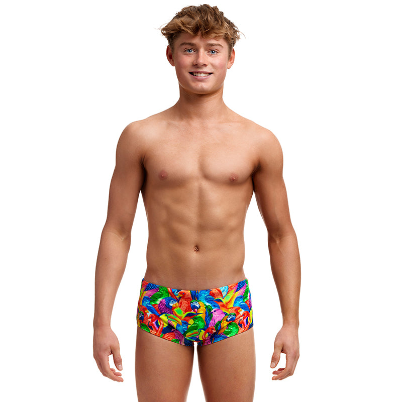 Funky Trunks - Bright Birds - Boys Eco Sidewinder Trunks