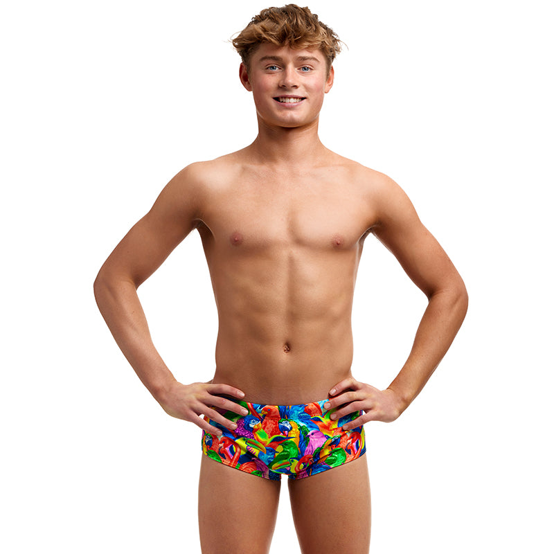 Funky Trunks - Bright Birds - Boys Eco Sidewinder Trunks