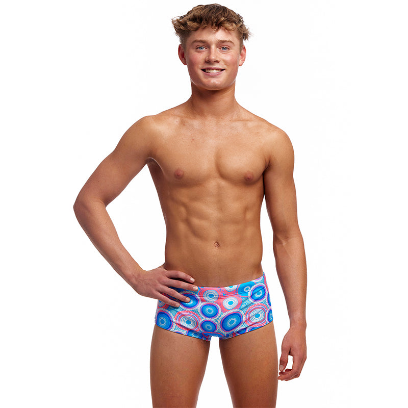 Funky Trunks - Bundjalung Blue - Boys Eco Sidewinder Trunks