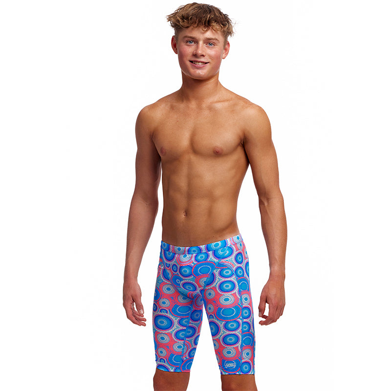 Funky Trunks - Bundjalung Blue - Boys Eco Training Jammers