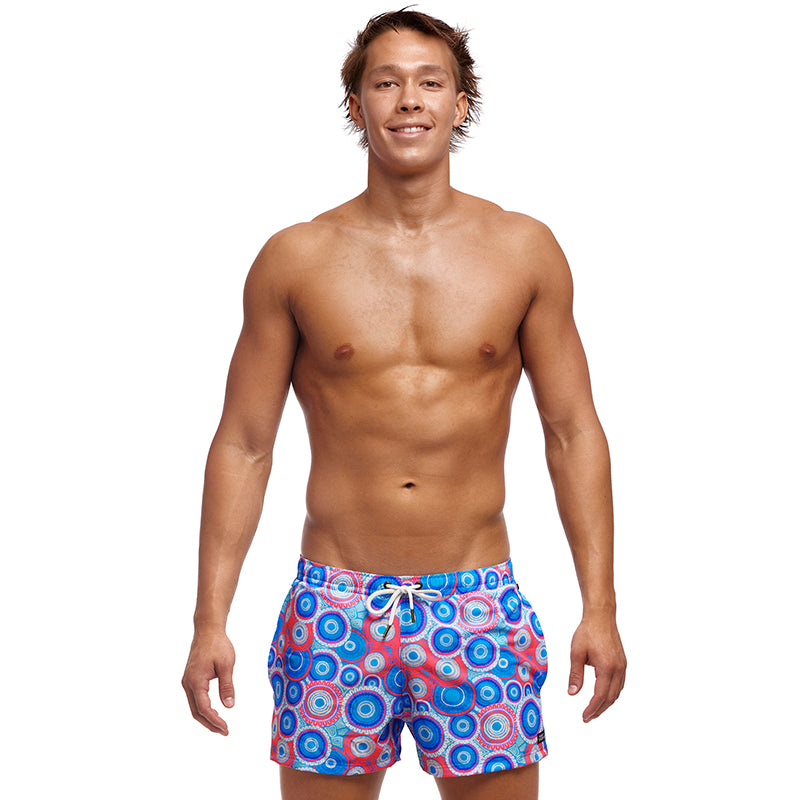 Funky Trunks - Bundjalung Blue - Mens Shorty Shorts Short