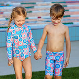 Funky Trunks - Bundjalung Blue - Toddler Boys Eco Miniman Jammers