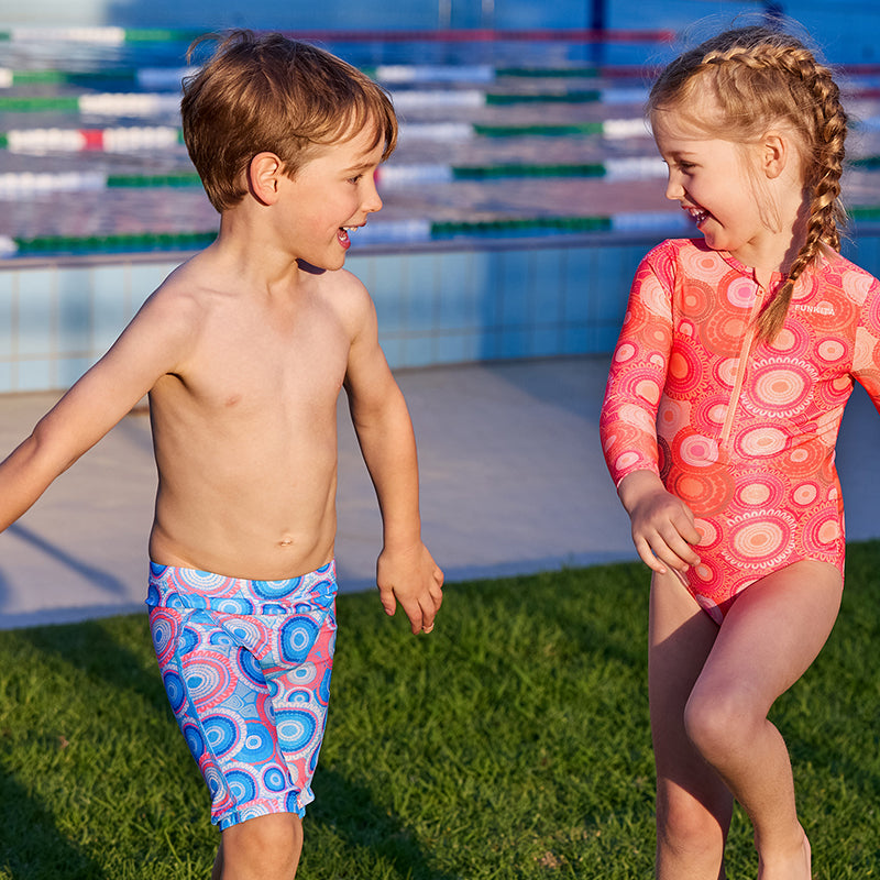 Funky Trunks - Bundjalung Blue - Toddler Boys Eco Miniman Jammers