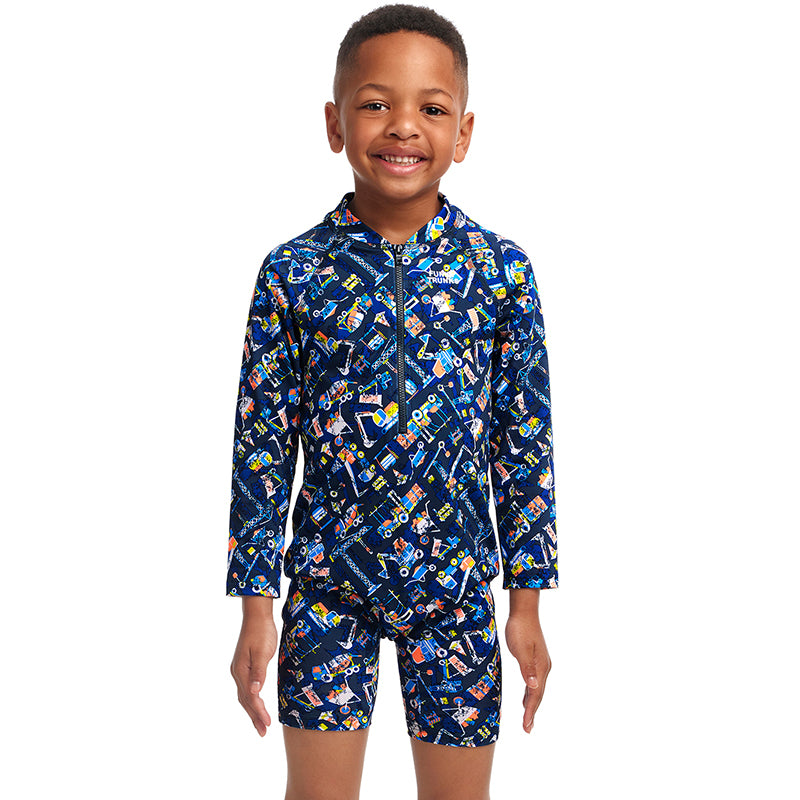 Funky Trunks - Can We Build It? - Toddler Boys Go Jump Suit
