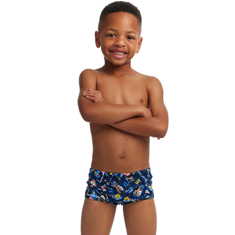 Funky Trunks - Can We Build It? - Toddler Boys Printed Trunks