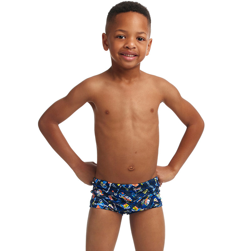 Funky Trunks - Can We Build It? - Toddler Boys Printed Trunks