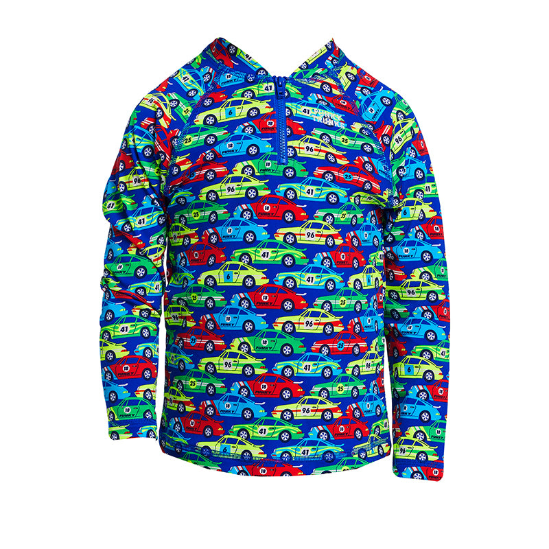 Funky Trunks - Car Stacker - Toddler Boys Zippy Rash Vest
