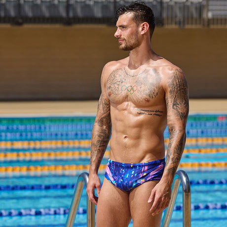 Funky Trunks - Cyber City - Mens Eco Sidewinder Trunks