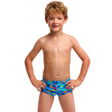 Funky Trunks - Fish Food - Toddler Boys Eco Printed Trunks