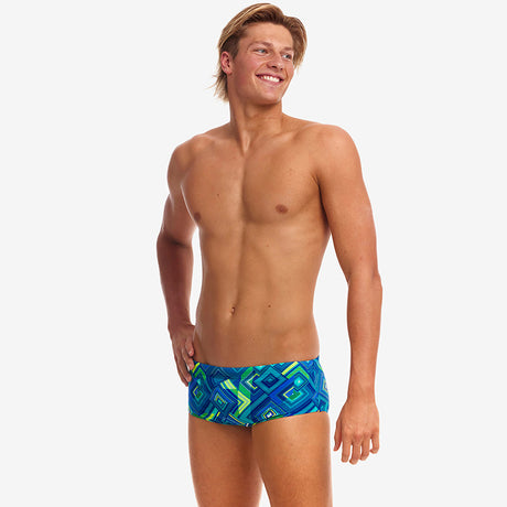 Funky Trunks - Help Me Rhombus - Mens Eco Sidewinder Trunks