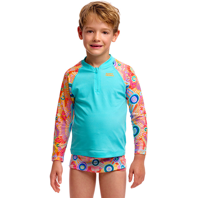Funky Trunks - Kulin Colour - Toddler Boys Zippy Rash Vest