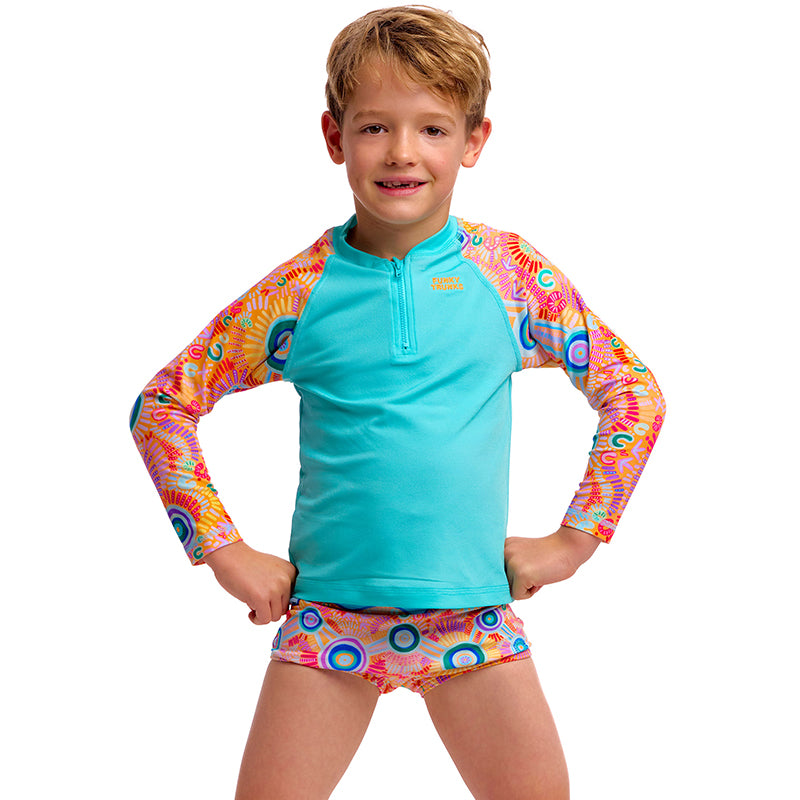 Funky Trunks - Kulin Colour - Toddler Boys Zippy Rash Vest