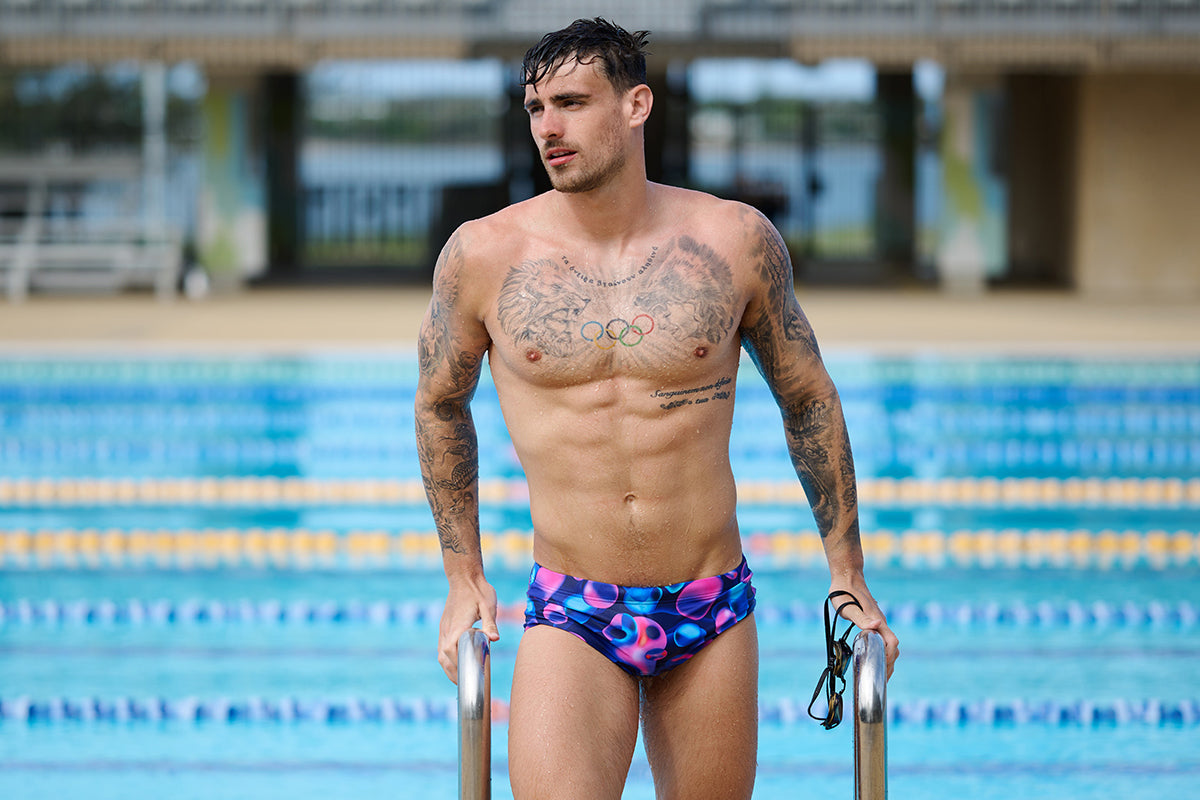 Funky Trunks - Liquid Lights - Mens Sidewinder Trunks