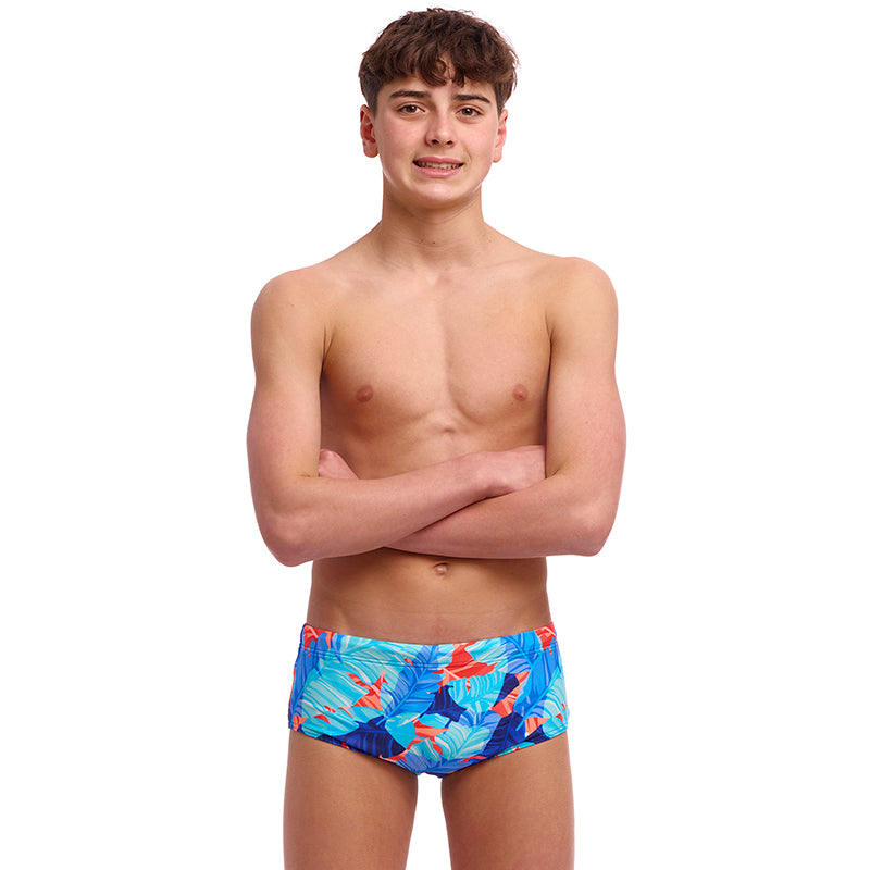 Funky Trunks - Lotsa Leaves - Boys Eco Sidewinder Trunks