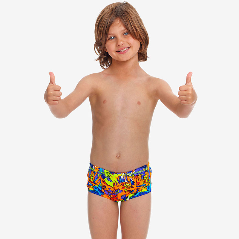 Funky Trunks - Mixed Mess - Toddler Boys Eco Printed Trunks