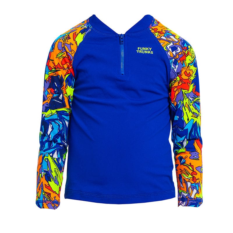 Funky Trunks - Mixed Mess - Toddler Boys Zippy Rash Vest