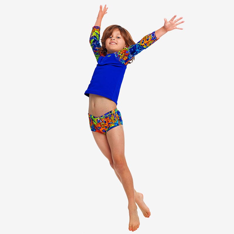 Funky Trunks - Mixed Mess - Toddler Boys Zippy Rash Vest
