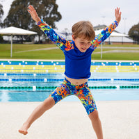 Funky Trunks - Mixed Mess - Toddler Boys Zippy Rash Vest