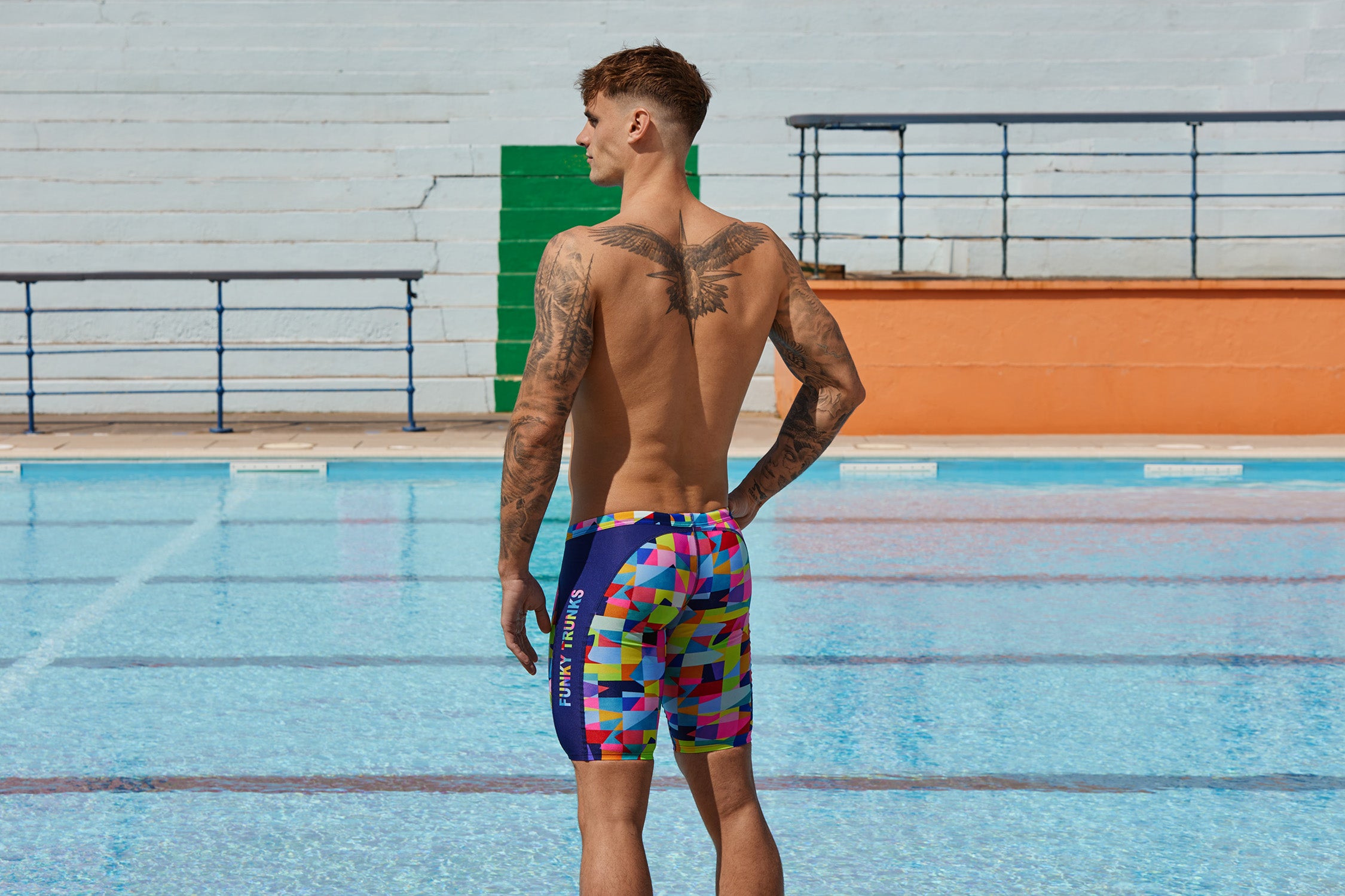 Funky Trunks - On The Grid - Mens Eco Training Jammers