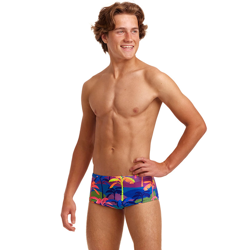 Funky Trunks - Palm A Lot - Boys Eco Sidewinder Trunks