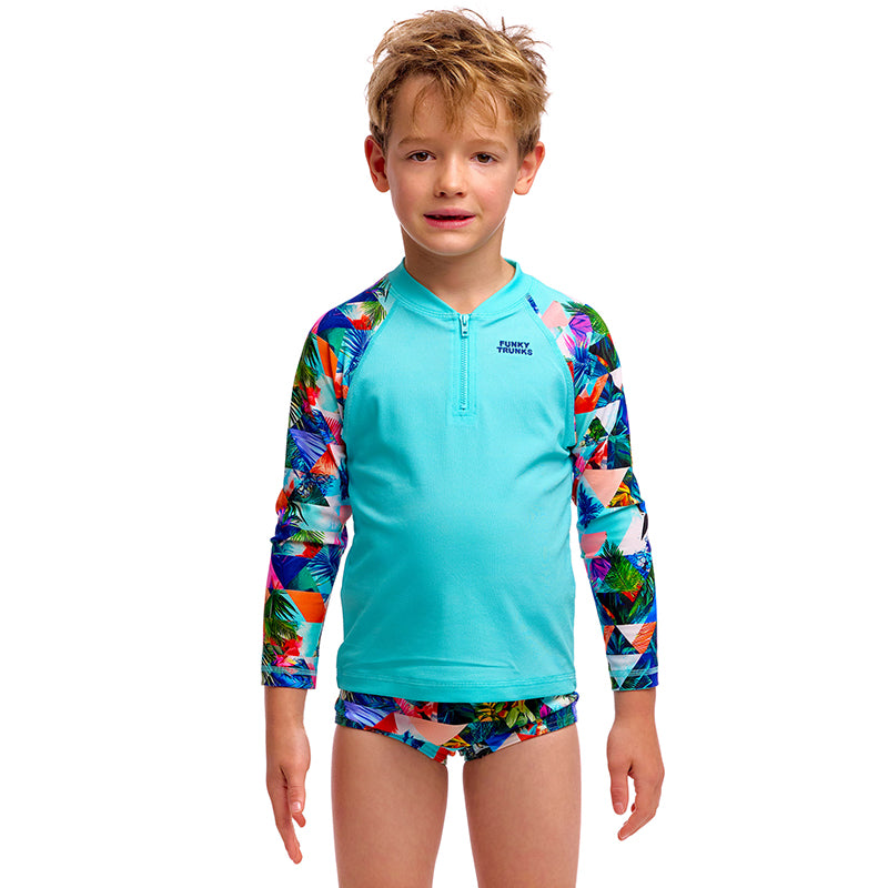 Funky Trunks - Palm Prism - Toddler Boys Zippy Rash Vest