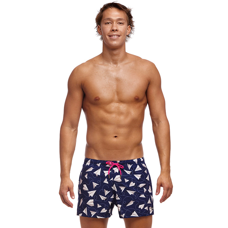 Funky Trunks - Paper Plain - Mens Shorty Shorts Short