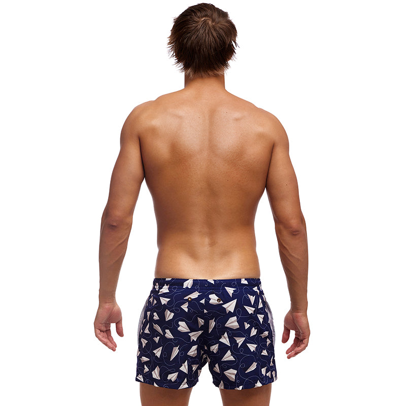 Funky Trunks - Paper Plain - Mens Shorty Shorts Short