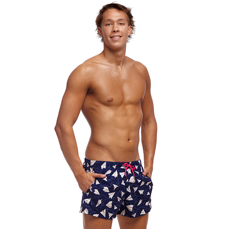 Funky Trunks - Paper Plain - Mens Shorty Shorts Short