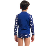 Funky Trunks - Paper Plain - Toddler Boys Zippy Rash Vest