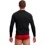 Funky Trunks - Still Black - Mens Long Sleeve Rash Vest