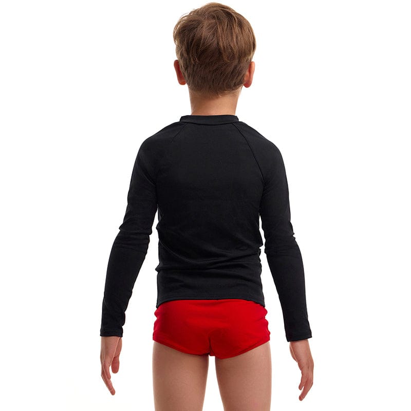 Funky Trunks - Still Black - Toddler Boys Long Sleeve Rash Vest