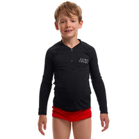 Funky Trunks - Still Black - Toddler Boys Long Sleeve Rash Vest