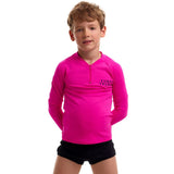 Funky Trunks - Still Pink - Toddler Boys Long Sleeve Rash Vest