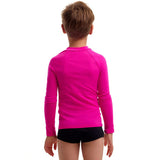 Funky Trunks - Still Pink - Toddler Boys Long Sleeve Rash Vest